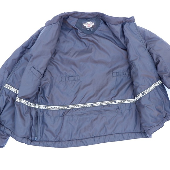 Harley Davidson FXRG Mens Jacket Liner Size XL Black Puffer Riding Motor Biker - Picture 9 of 10